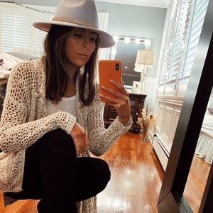 FREE PEOPLE .. CROCHET CARDIGAN!